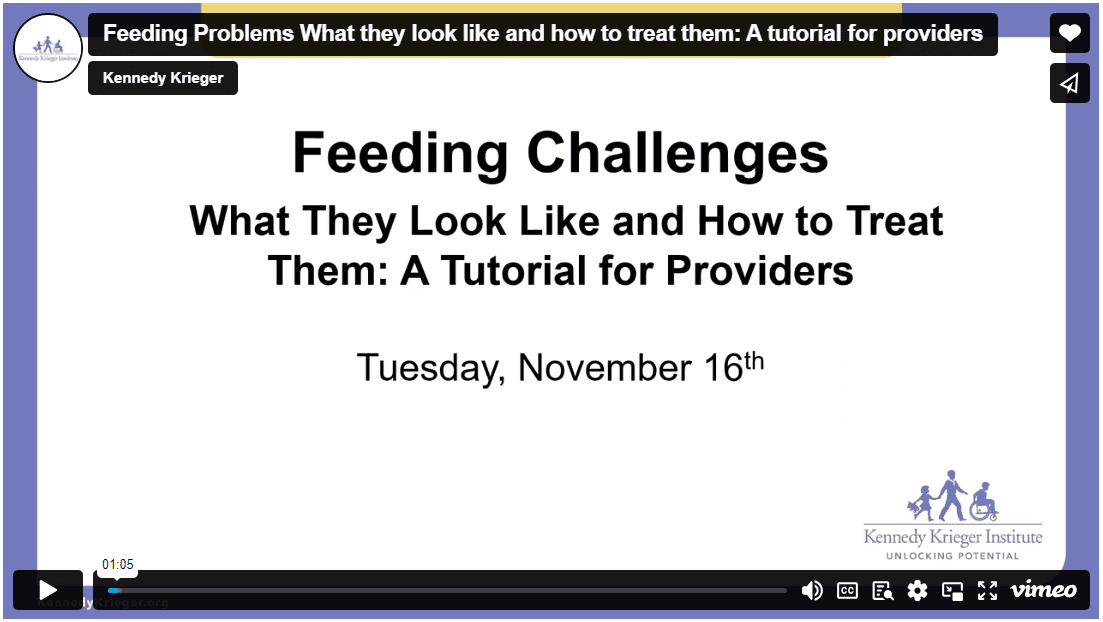 Learn more about paediatric feeding. 3 Feeding challenges--What they look like and how to treat them--A tutorial for providers from KKI Free Webinar
